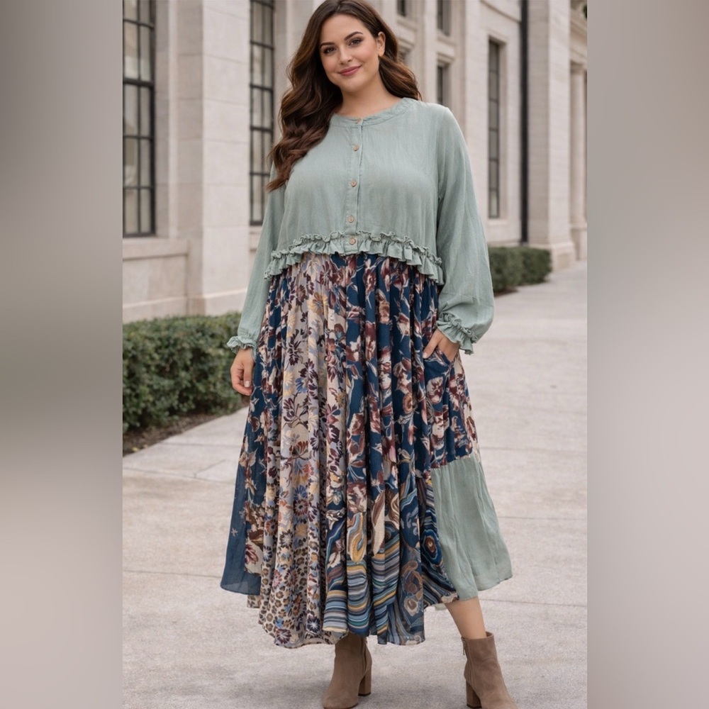 Upcycle asymmetrical dress